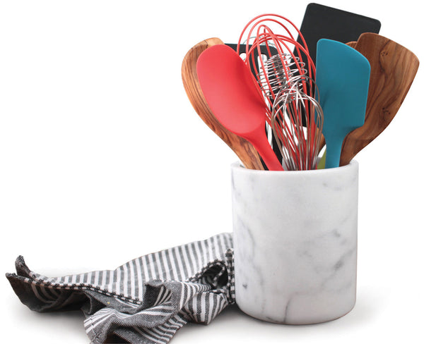 White Marble Tool Holder/Wine Cooler