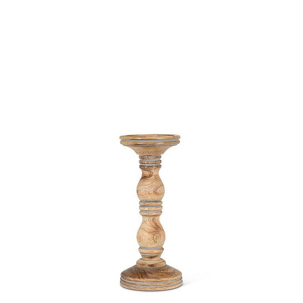 Wood Turned Pillar Candle Holder
