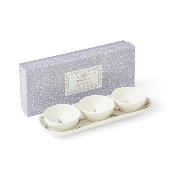 Sophie Conran Lavandula 4 Piece Bowl & Tray Set