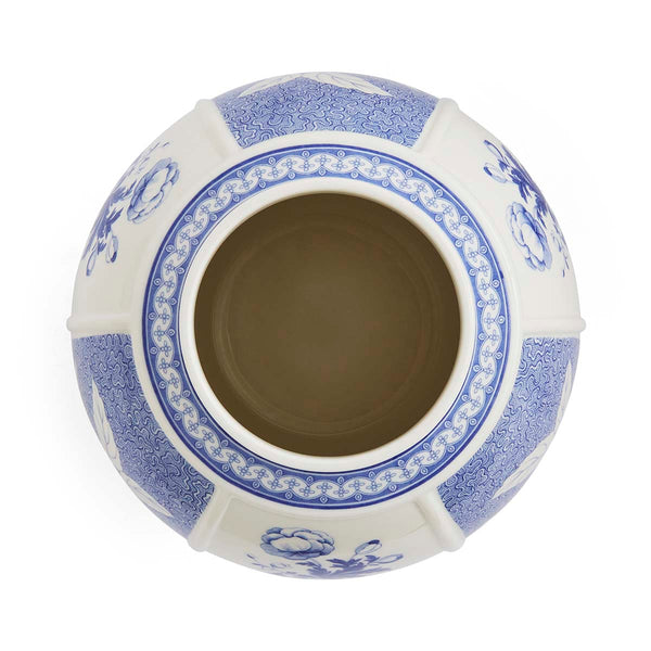 Blue Italian British Flowers Vase