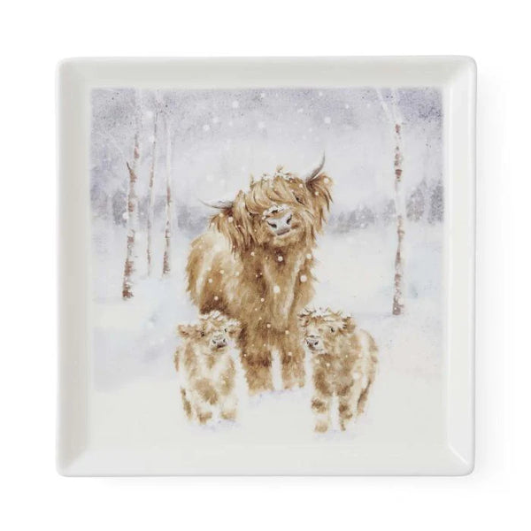 Wrendale Highland Cow Square Plate