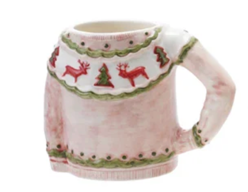 Stoneware Sweater-Shaped Mug 14 oz
