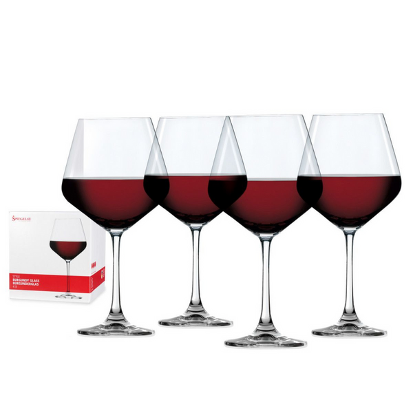 Spiegelau Square Burgundy Glasses Set of 4