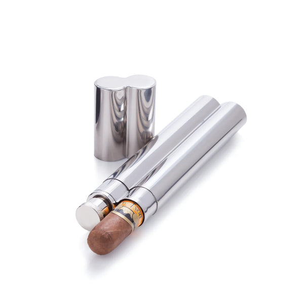 Viski Cigar Holder & 2oz Flask
