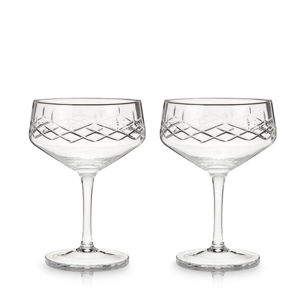 Viski Admiral Crystal Coupes Set of 2