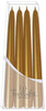 10" Metallic Gold Taper Candles Set of Four