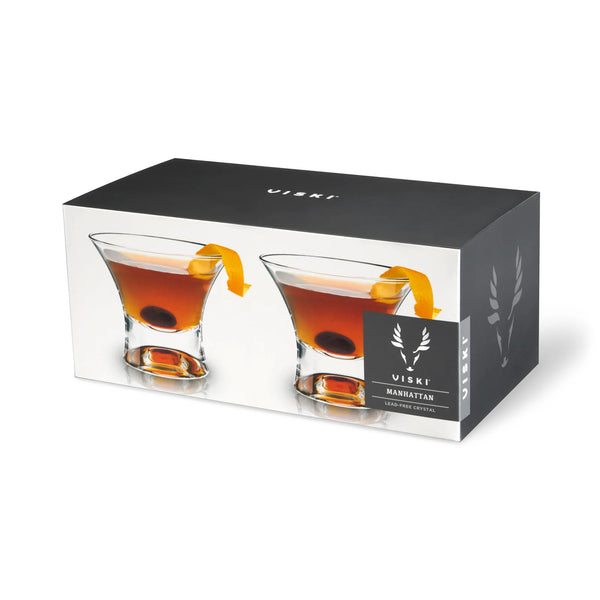 Viski Crystal Manhattan Glasses