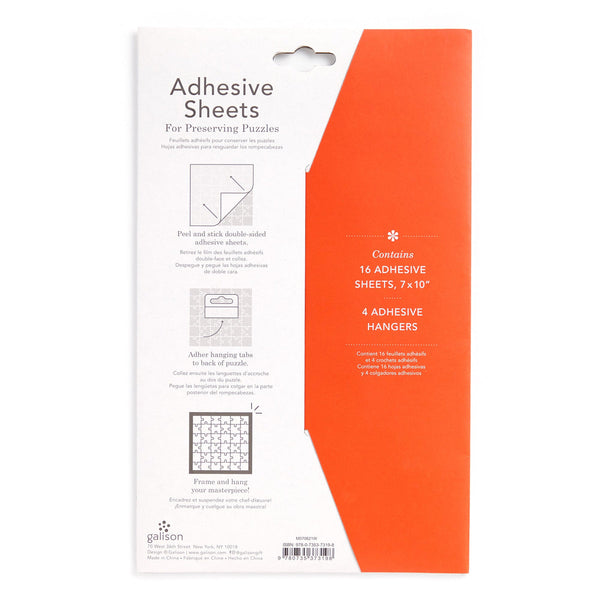 Adhesive Sheets: For Preserving Puzzles