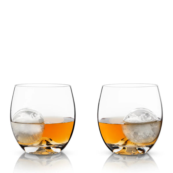 Viski Glacier 4 Piece Ice Sphere Mold and Tumblers