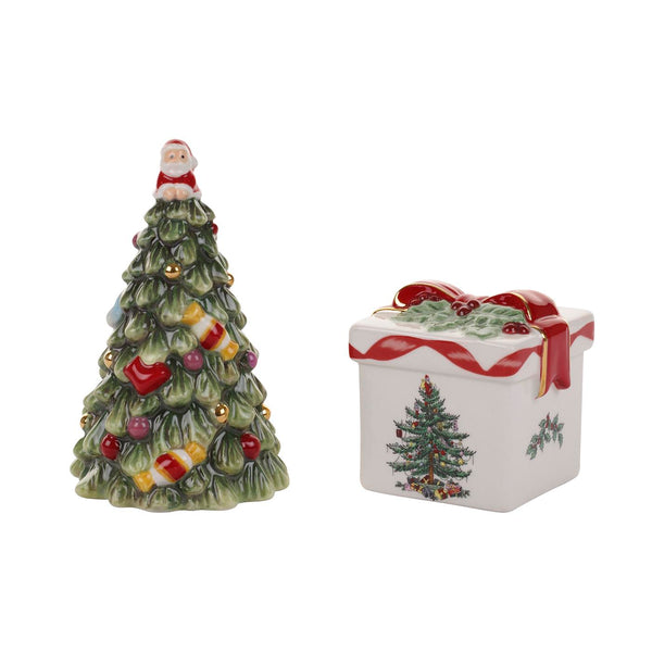 Christmas Tree and Gift Box Salt and Pepper Set