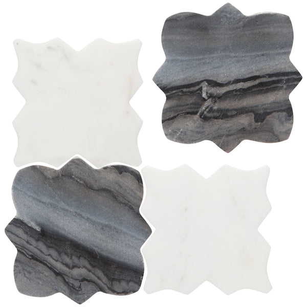 Tesselate Marble Coasters Set/4