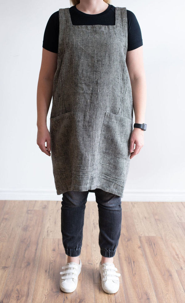 Linen Cross-Back Apron