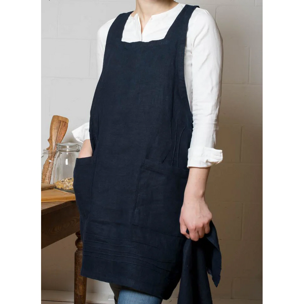 Linen Cross-Back Apron