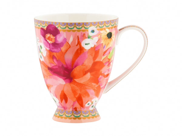 Maxwell & Williams Dahlia Daze Pink Footed Mug 300ml