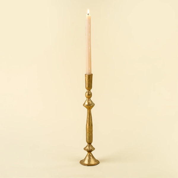 Petra Gold Forged Candlestick Holder