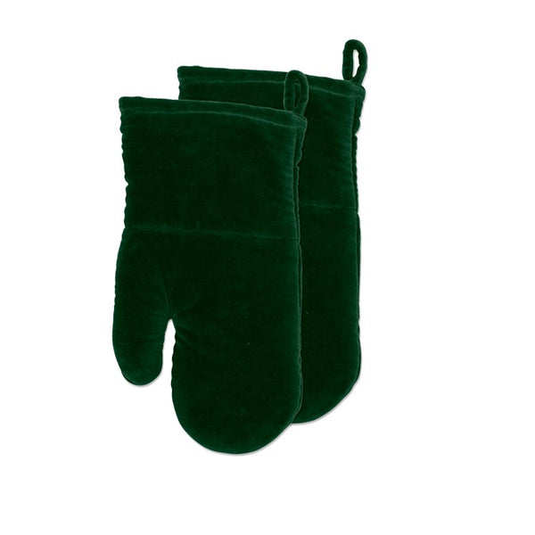 Luxury Velvet Oven Mitts Set of 2