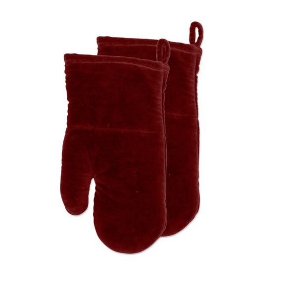 Luxury Velvet Oven Mitts Set of 2
