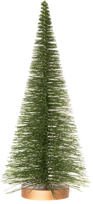 Green Glitter Bristle Tree