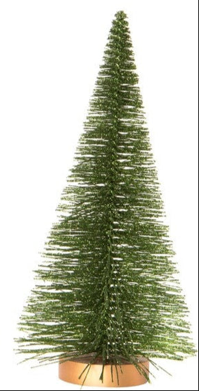 Green Glitter Bristle Tree