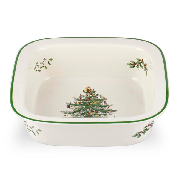 Christmas Tree Square Rimmed Baking Dish