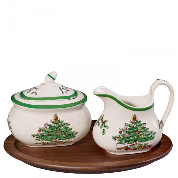 Christmas Tree Sugar and Cream 3 Piece Set
