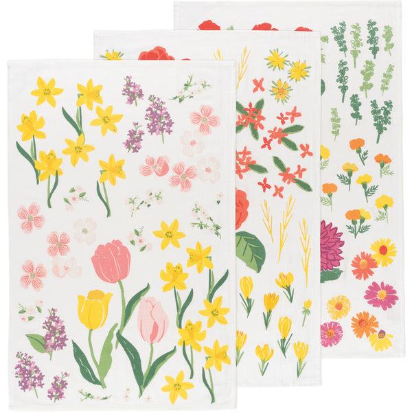 Baker's Floursack Dish Towels Flowers of the Month