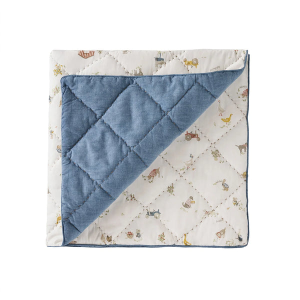 Pehr Quilted Chambray Blanket