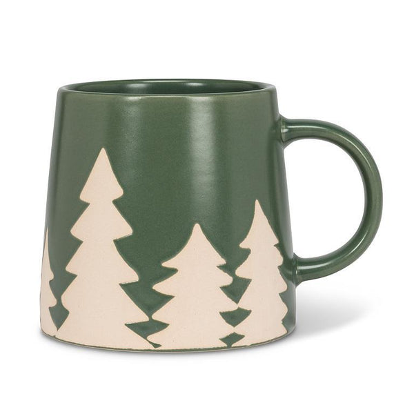 Wide Base Stoneware Christmas Mug