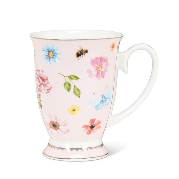12oz Floral Pedestal Mug