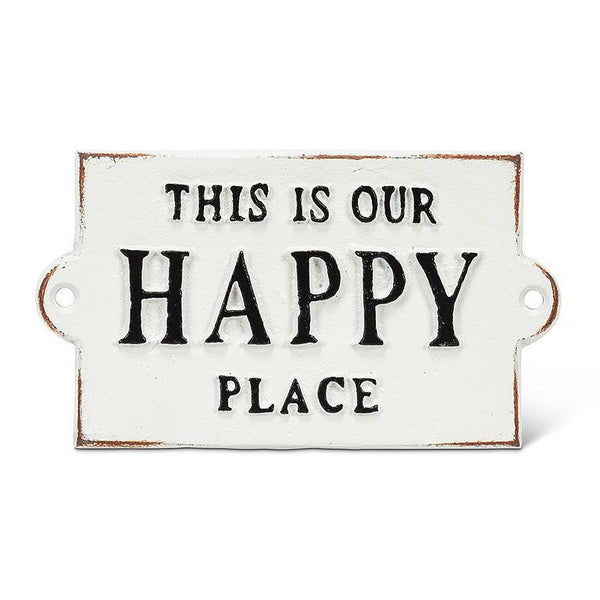"This Is Our Happy Place" Cast Iron Sign