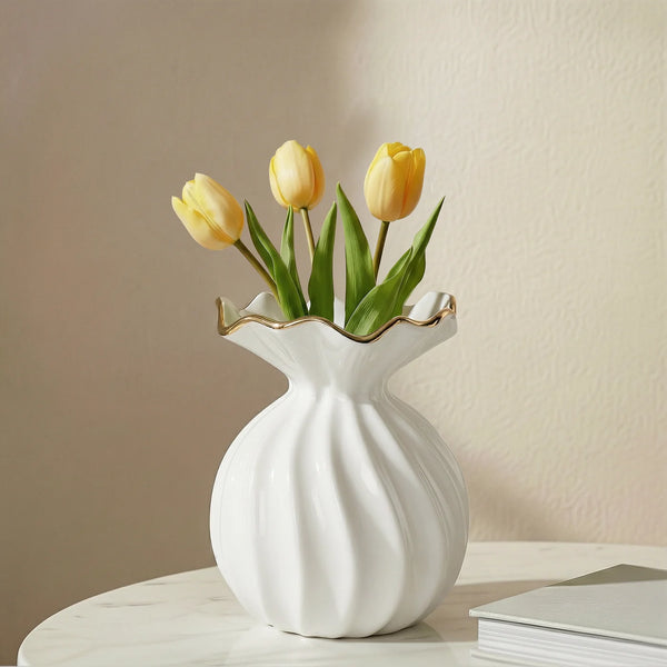 Talia Flared Swirl Vase