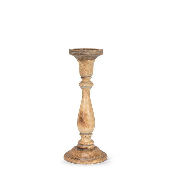Wood Turned Pillar Candle Holder
