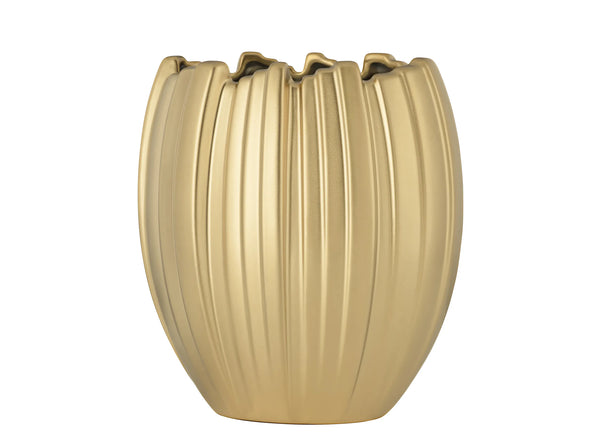 Crocus Matte Gold Ceramic Vase