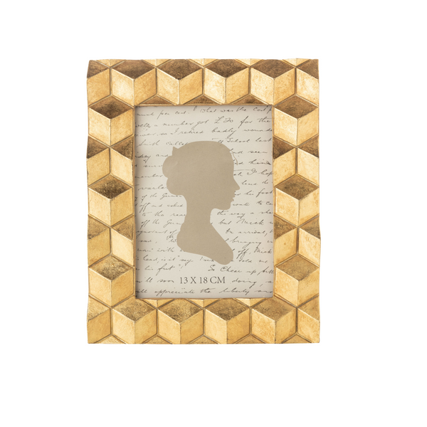 Gold Cube Pattern Frame