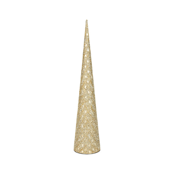 Beaded Gold Cone Trees