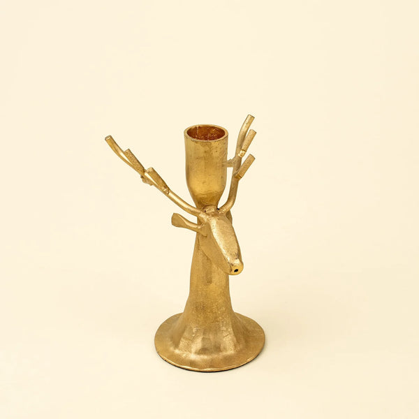 Forged Reindeer Candlestick