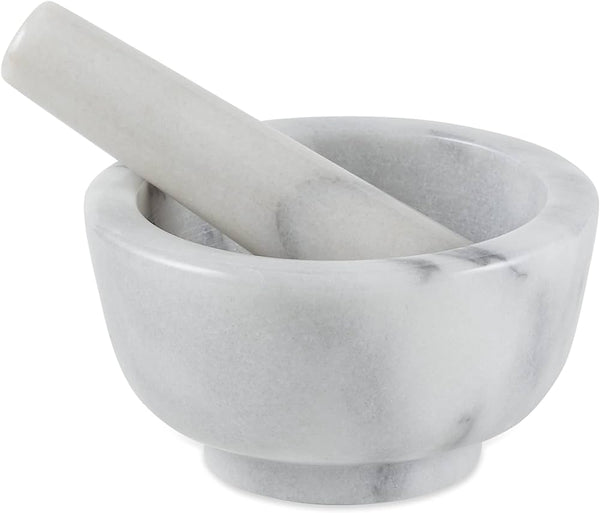 White Marble Mortar and Pestle