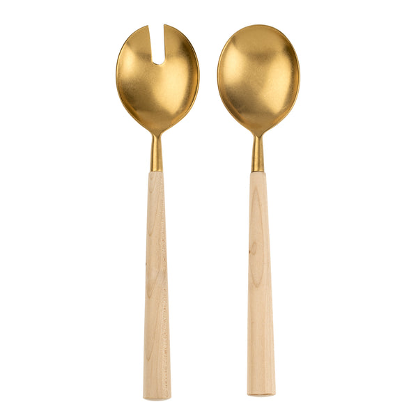 Maple Wood Salad Servers Set of 2