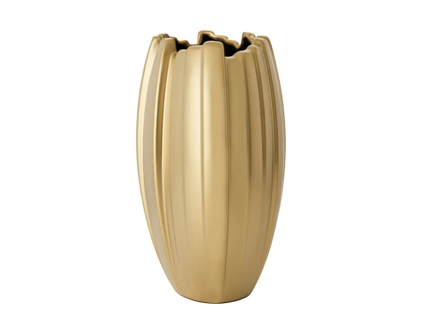 Crocus Matte Gold Ceramic Vase