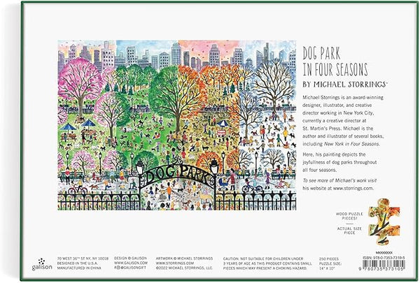 Dog Park in Four Seasons 1000 Piece Puzzle