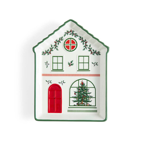 Christmas Tree Village Tidbit Tray