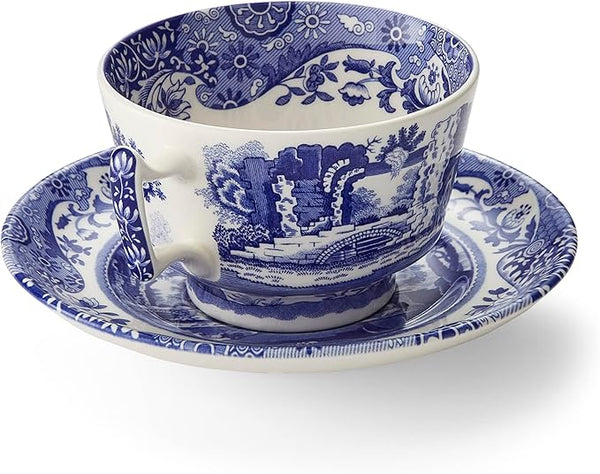 Blue Italian 7oz Cup and Saucer