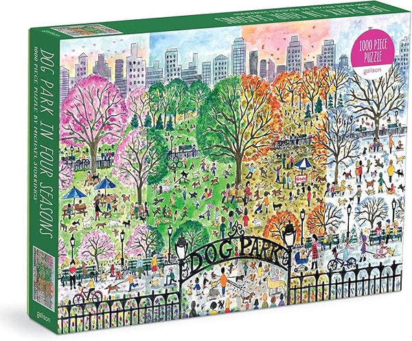 Dog Park in Four Seasons 1000 Piece Puzzle