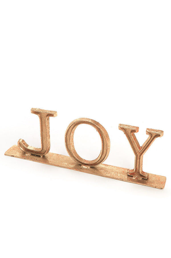 Cast Iron Gold Joy Sign