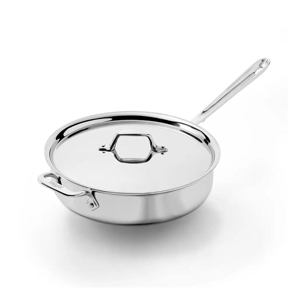 All Clad D3 Polished 4QT Saute Pan with Lid