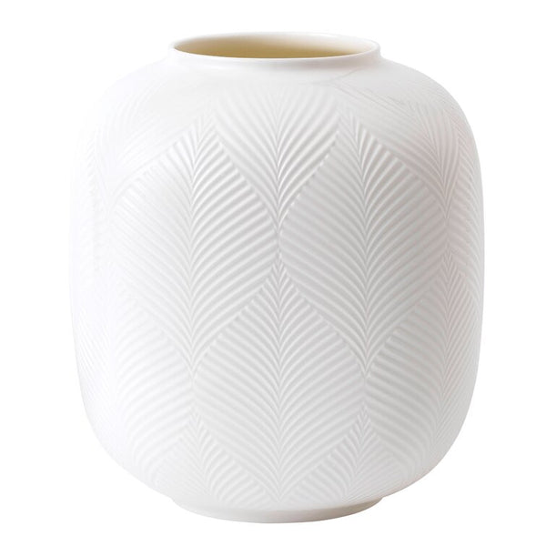 Wedgewood White Folia Rounded Square Vase