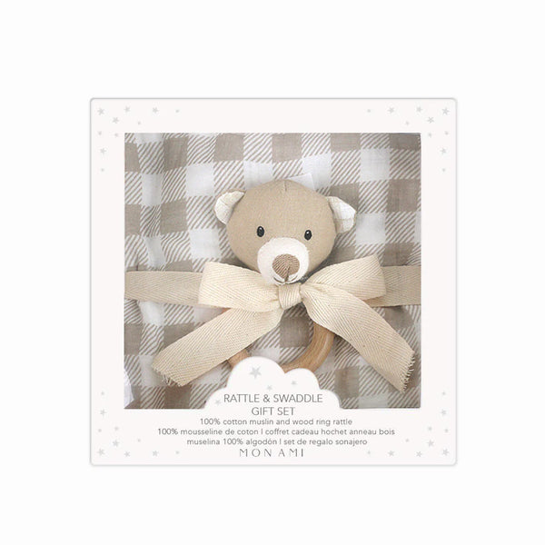 Rattle and Swaddle Gift Set