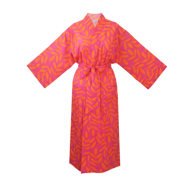 Lime Tree Block Printed Kimono