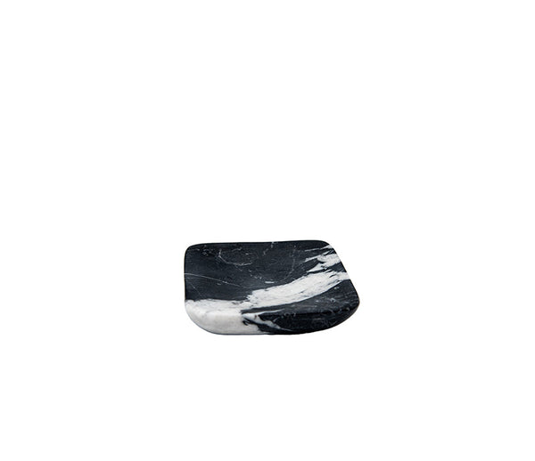 Black Marble Square Soap Dish