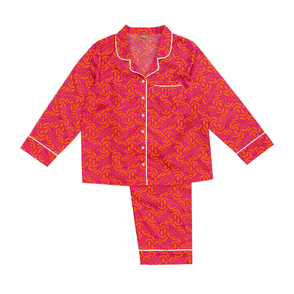 Lime Tree Cotton Block Print Pajamas